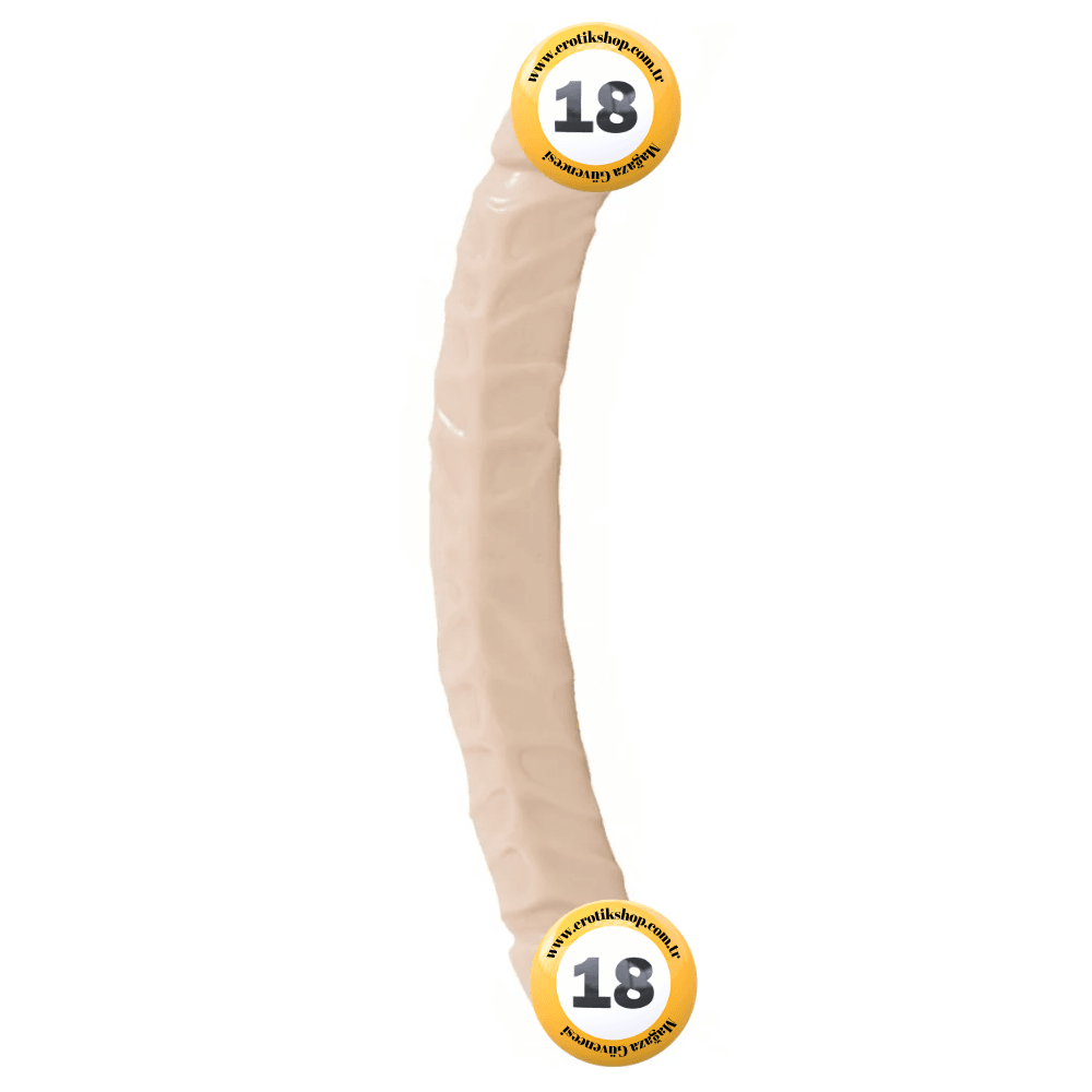 Doc Johnson Jr. Veined 30 Cm Çift Taraflı Realistik Jel Penis-Ten