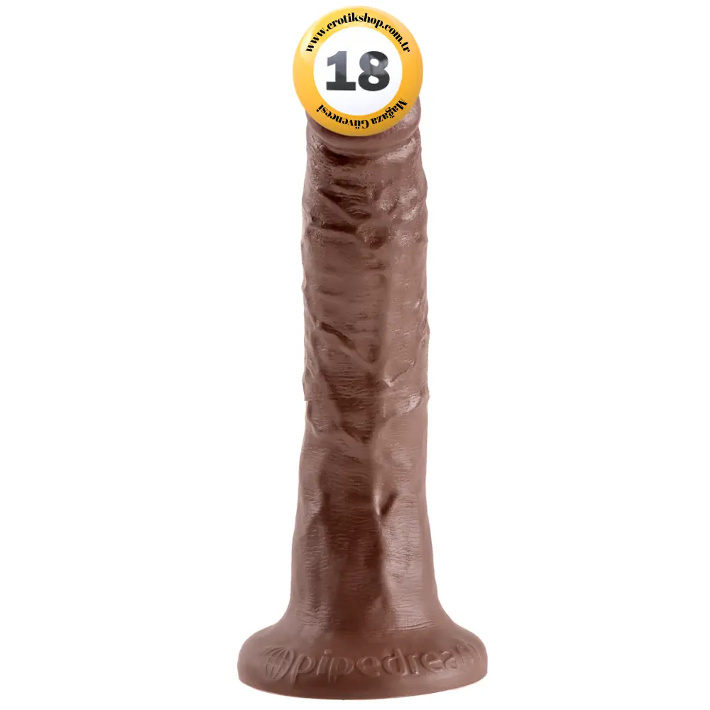 Pipedream King Cock 7'' Testissiz Amerikan Realistik Dildo - Cock7-Brown