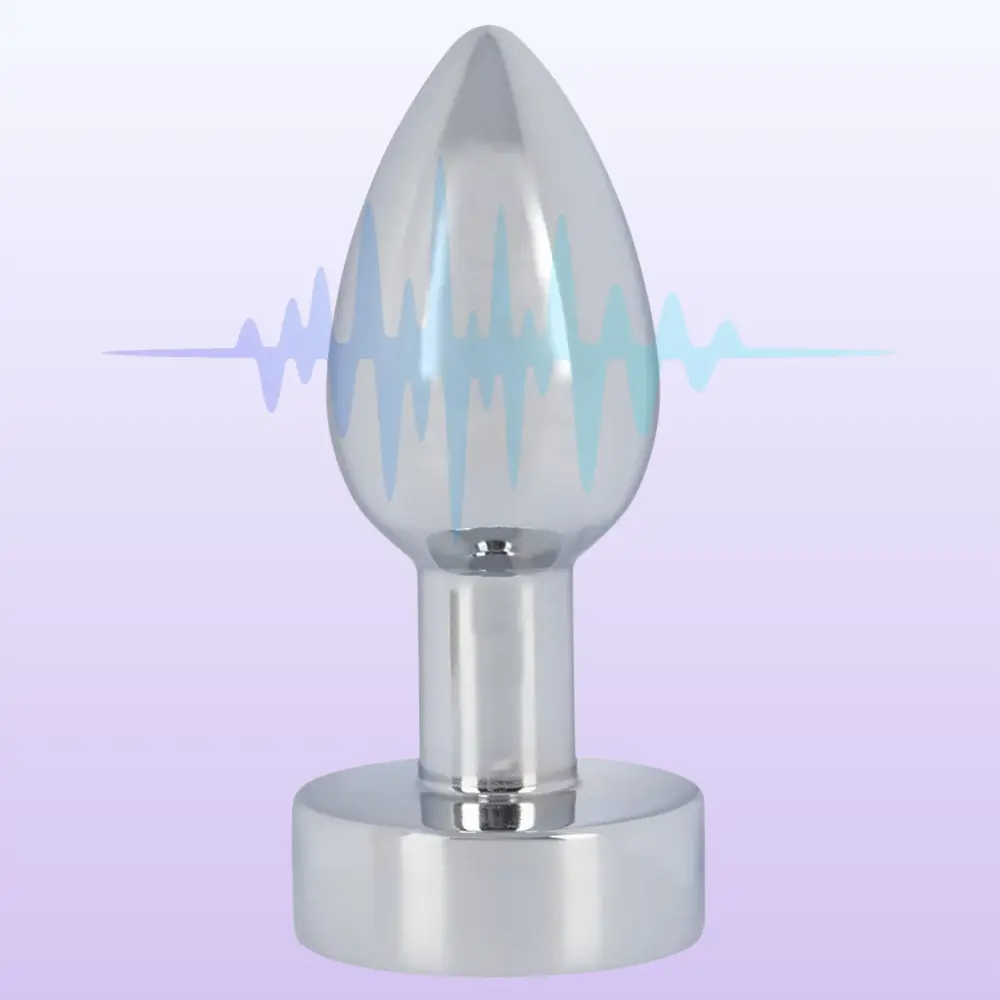 Anos Heavy Metal Butt Plug With Vibration Anal Plug Vibratör