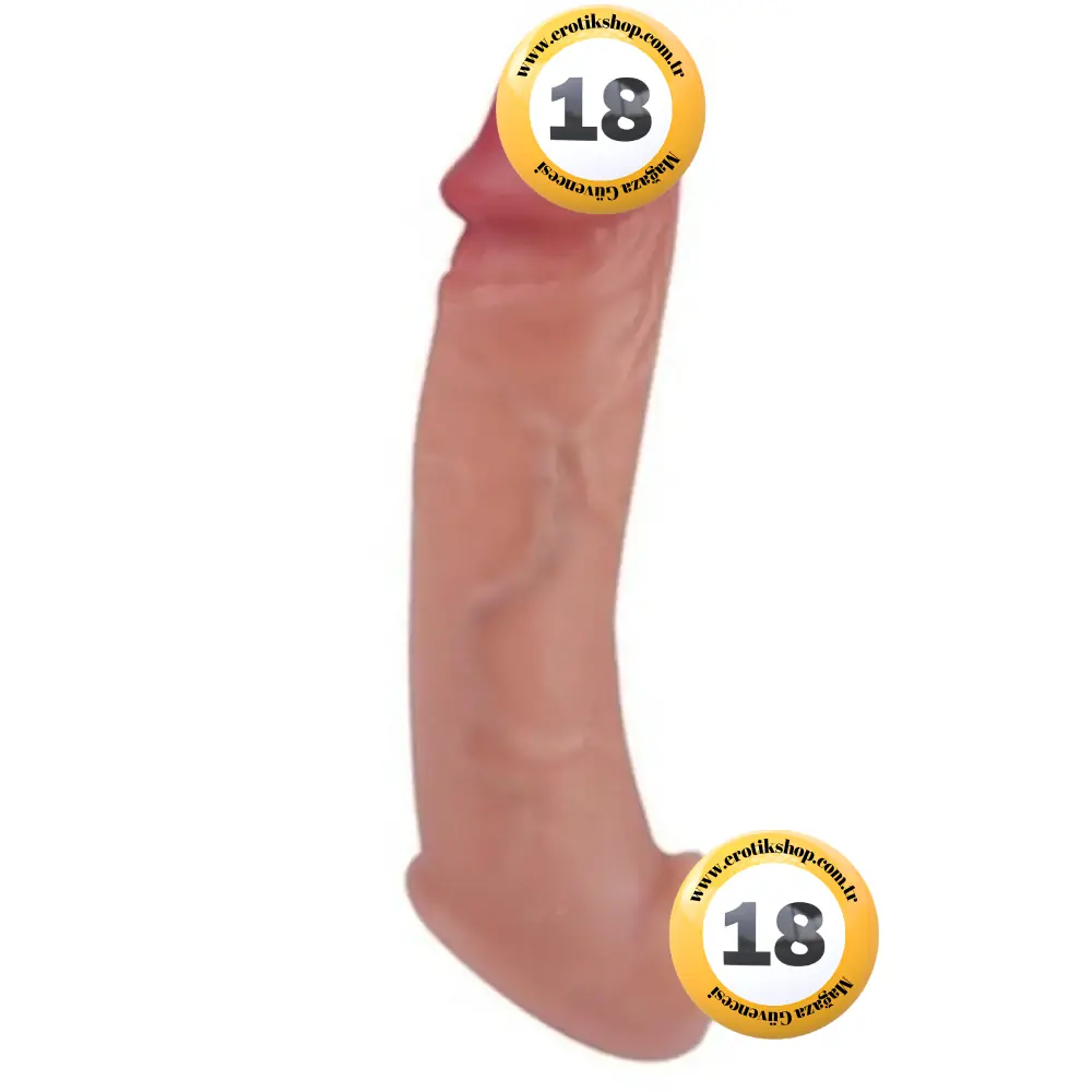 The Realistic Sleeve Natural Doku Testis Destekli Penis Kılıfı