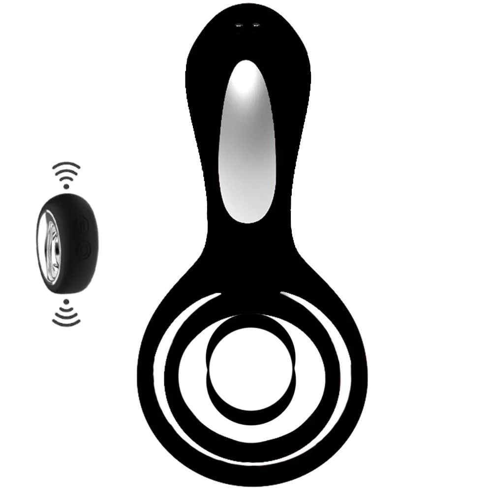 The Cock Ring Clitoral Stimulation Uzaktan Kumandalı Penis Halkası-Black
