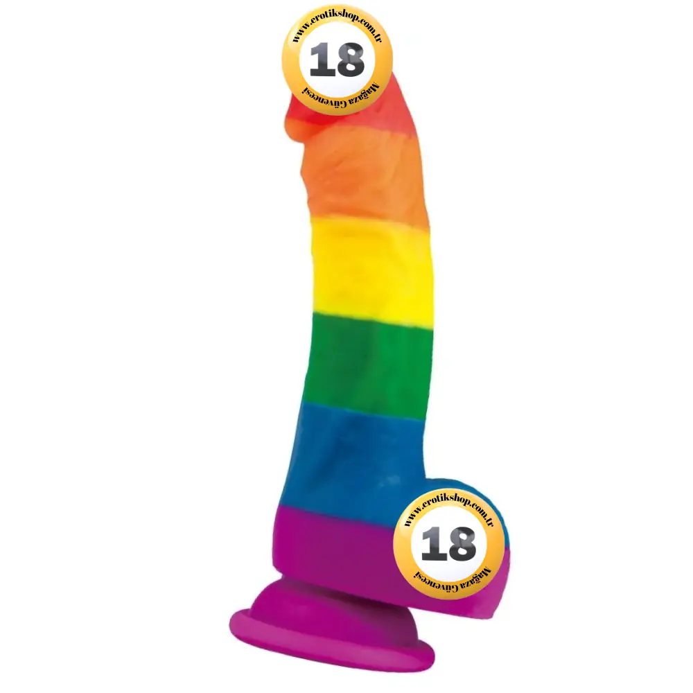 Lovetoy Prider Dildo 20 cm Renkli Soft Doku Realistik Penis LV410027