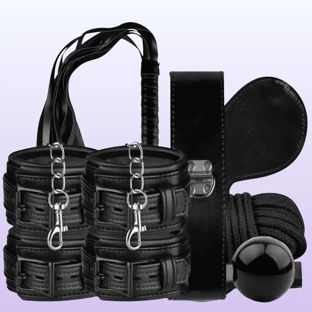 The Fetish Fantasy Series 7 Pcs. Fetiş Pozisyon Seti-Siyah