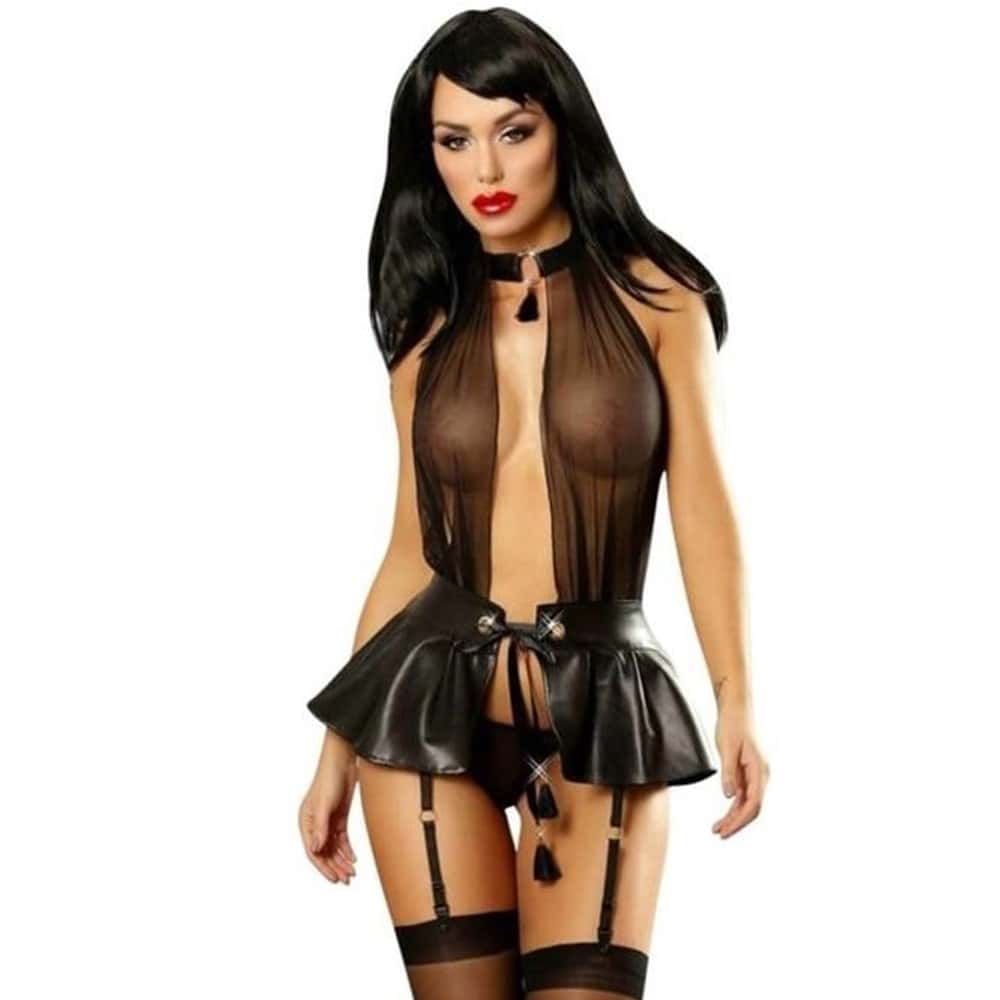 Fantasy Wear Daria Deri Etekli Jartiyer Takım