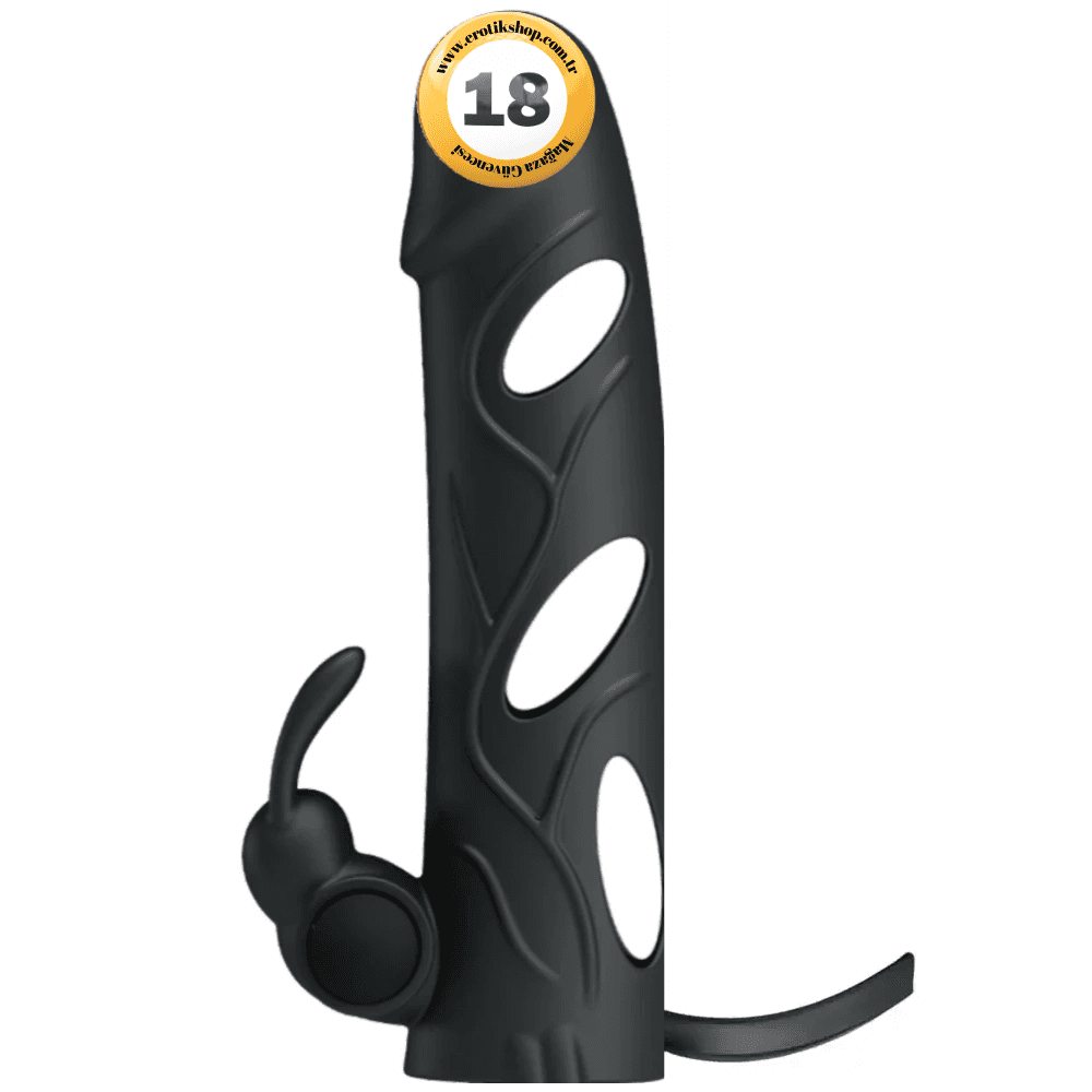 Pretty Love With Strap Penis Sleeve Testis Geçirmeli Penis Kılıfı BI-026216