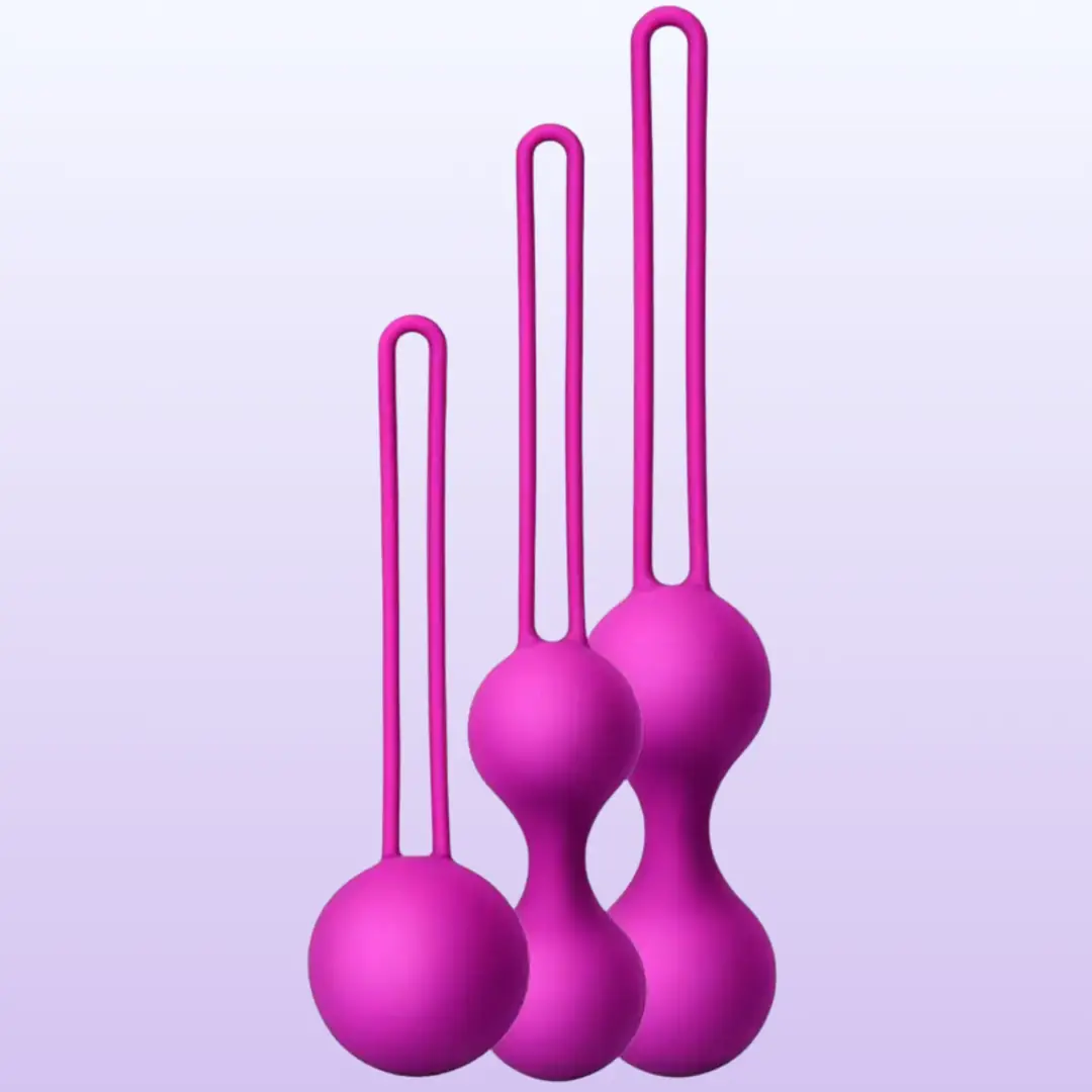 The Kegel Balls Medikal Silikon Metal Jiggle Kegel Top Set