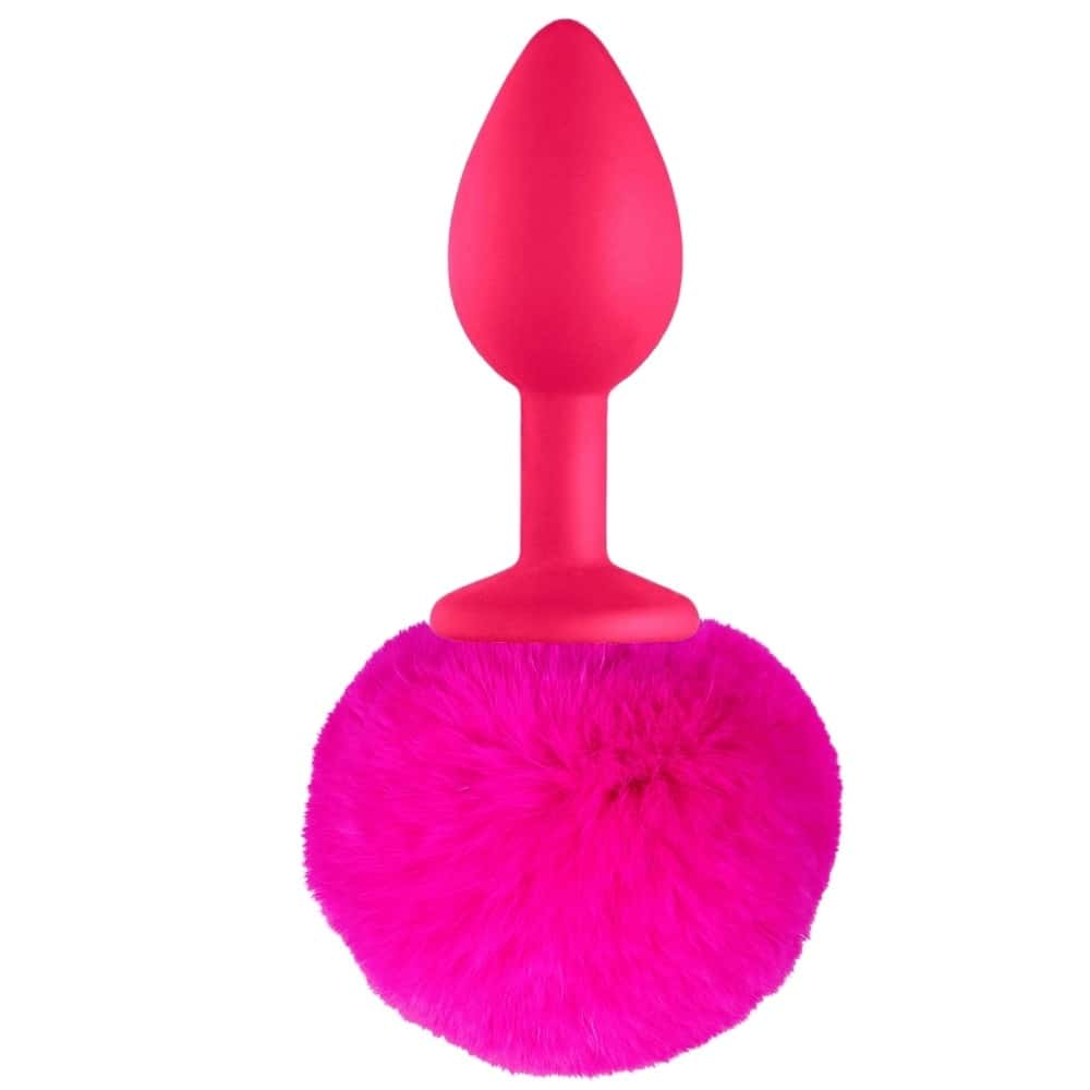 The Anal Fantasy Luxury Pink Silicone Bunny Tail Pink Kuyruklu Anal Plug