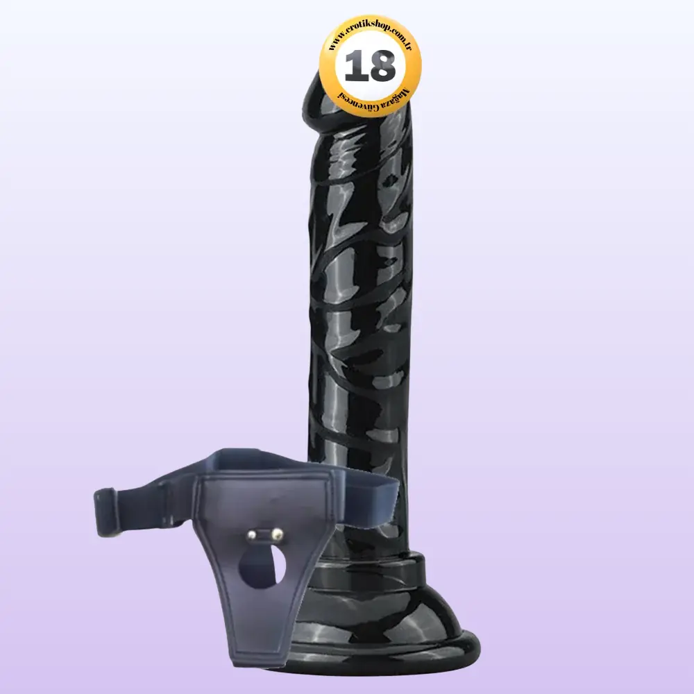 The Dick Jelly Silicone 14.5 cm Anal ve Vajinal Kemerli Realistik Penis-Black