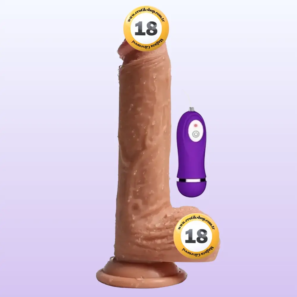 Shequ Dildo Series Dean Natural Doku 21 Cm Titreşimli Realistik Penis