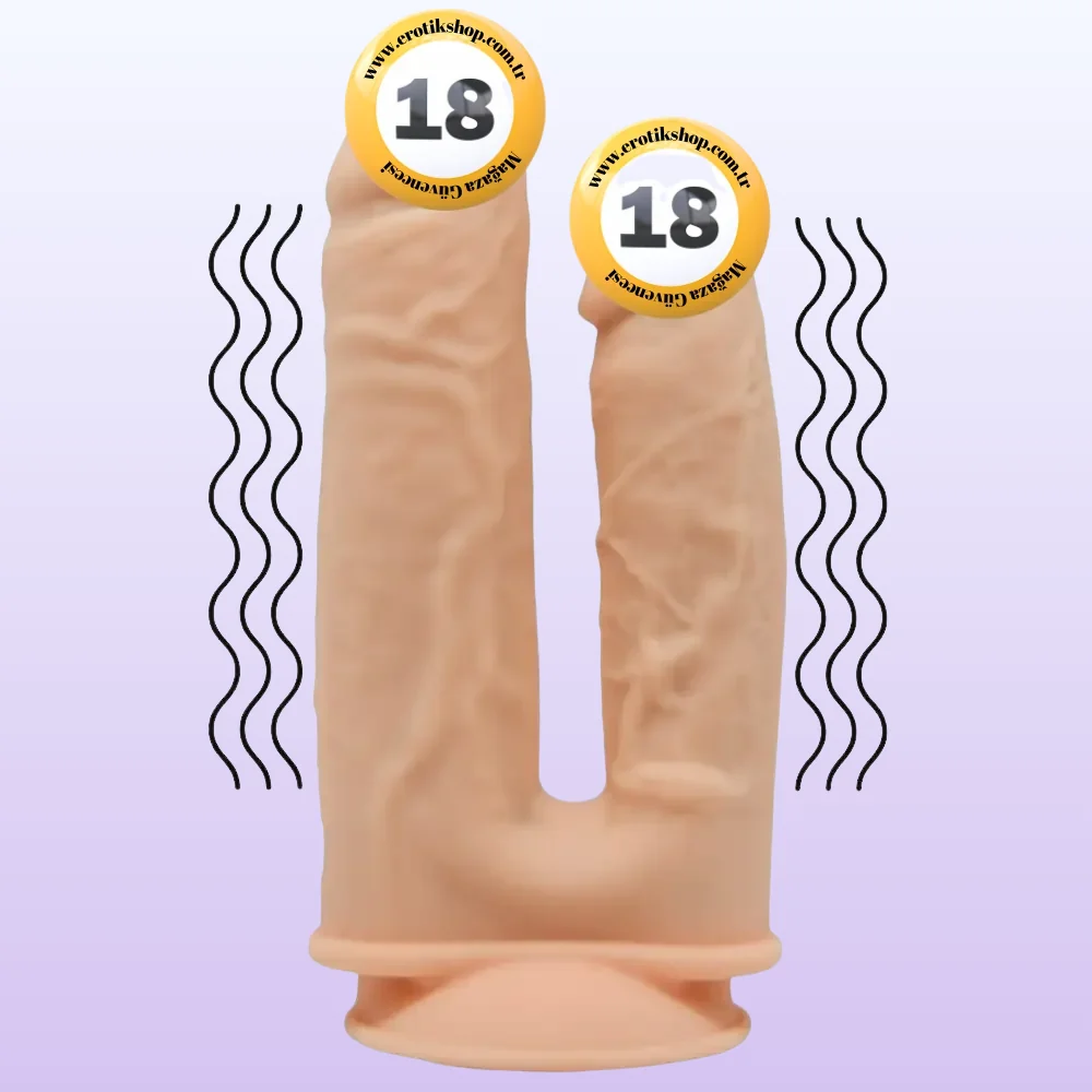Silexd Double Penetration Titreşimli Çift Başlı Realistik Penis