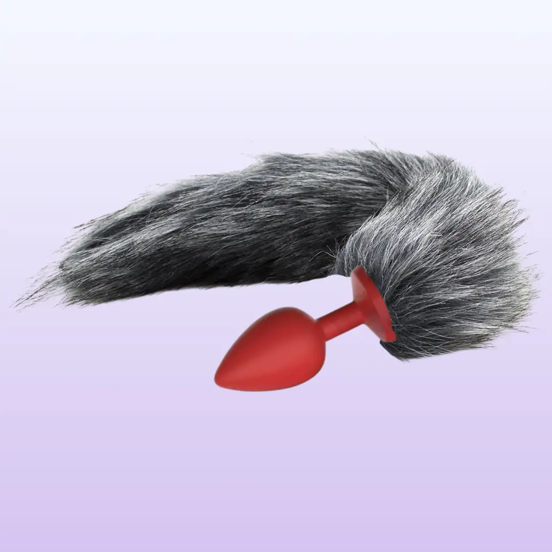 The Anal Fantasy Kuyruklu Silikon Anal Plug - Red