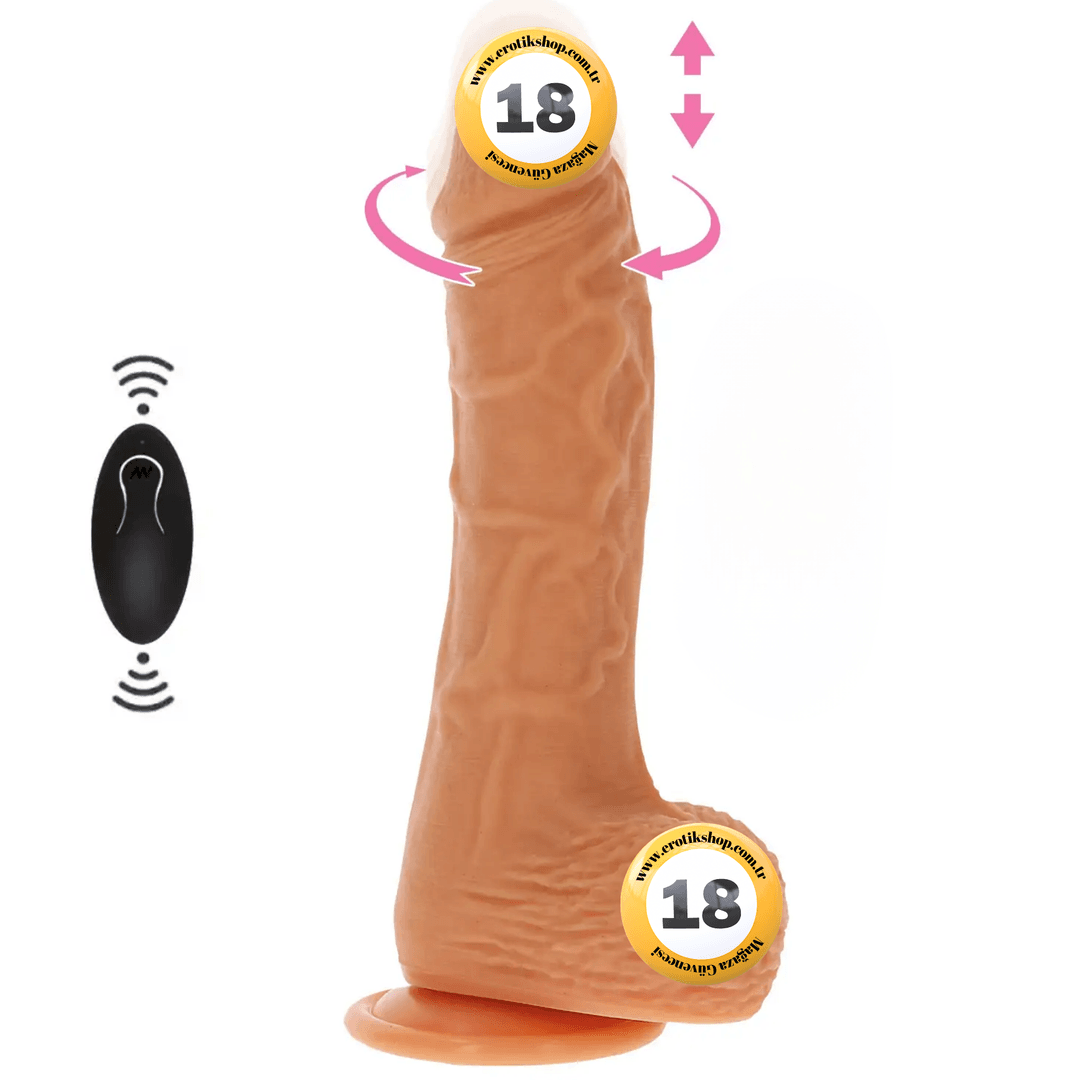 ToyJoy Naked Rotating Dildo Silicone Dönebilen Hareketli Penis 21 Cm