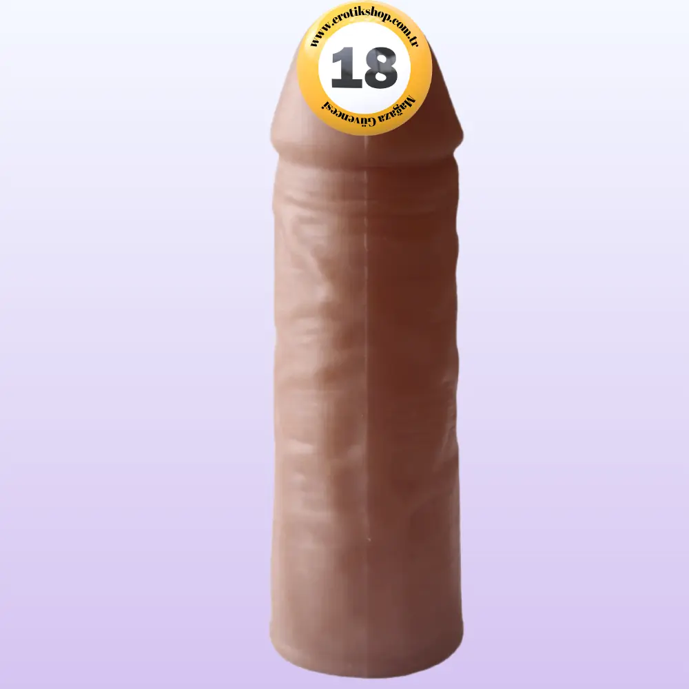 The Penis Sleeve 12 Cm Yumuşak Doku Realistik Penis Kılıfı - Brown