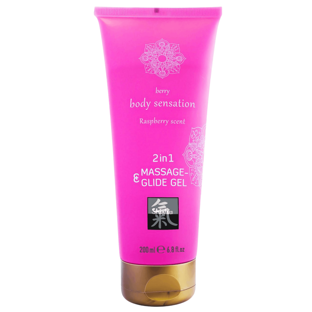 Hot Shiatsu Massage & Glide Gel 2in1 Raspberry Kayganlaştırıcı Jel