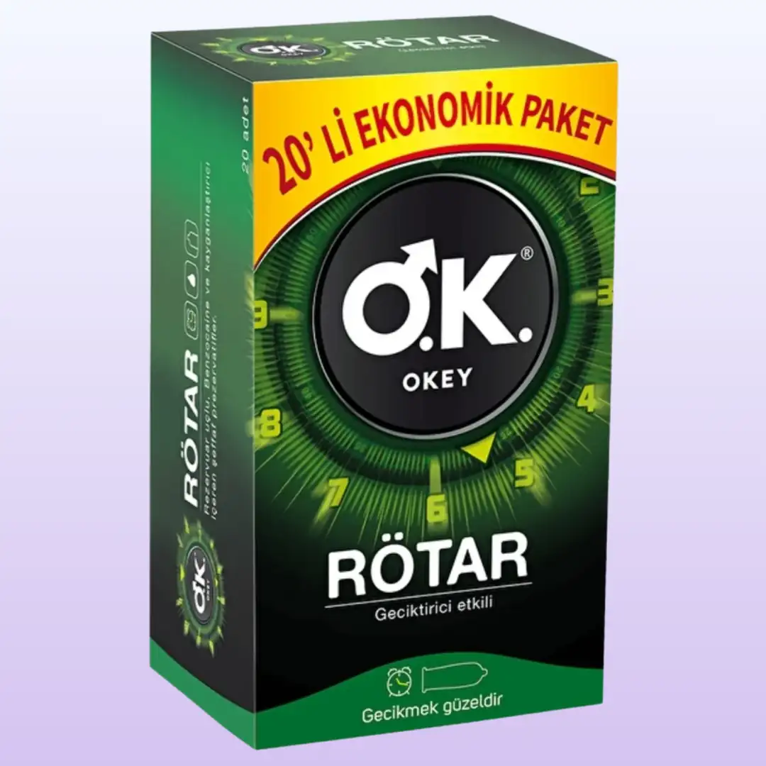 Okey Rötar 20'li Paket Prezervatif Kondom