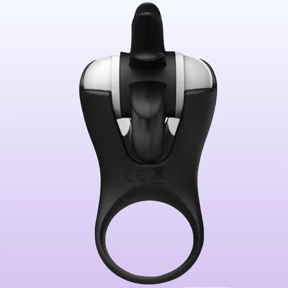 The Cock Ring Clitoral Stimulating Şarjlı Penis Halkası﻿-Black