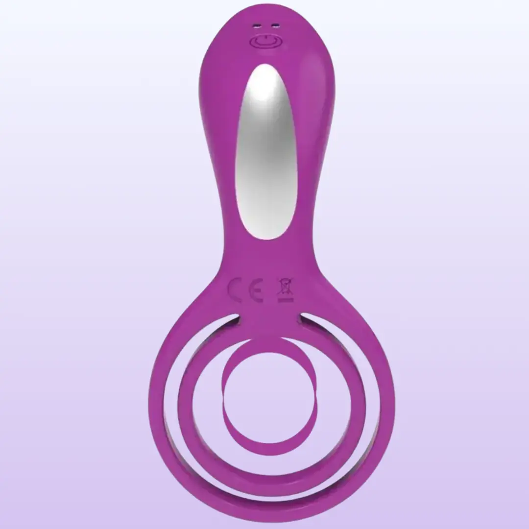The Cock Ring Clitoral Stimulation Penis Kafesi & Penis Halkası-Purple