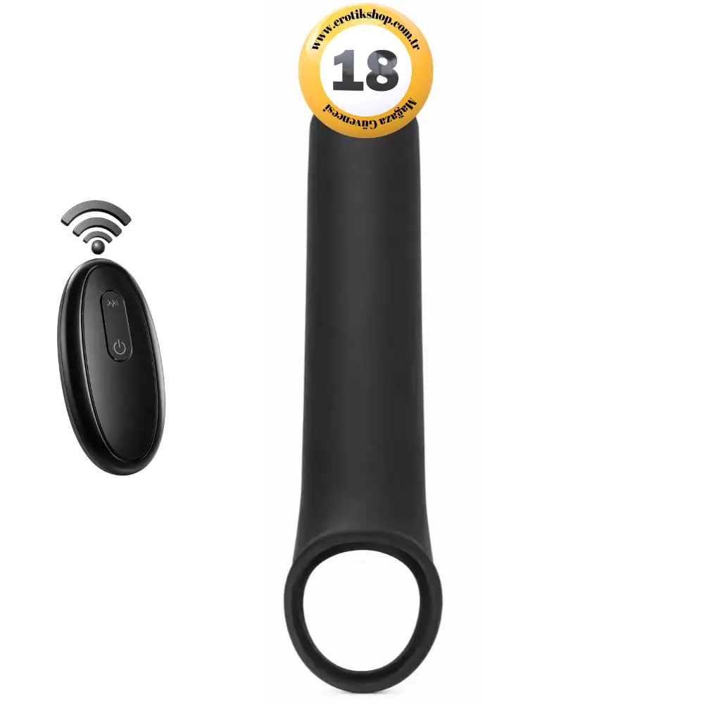 Rebel Men's Gear Remote Controlled Penis Extension Titreşimli Zenci Penis Kılıfı