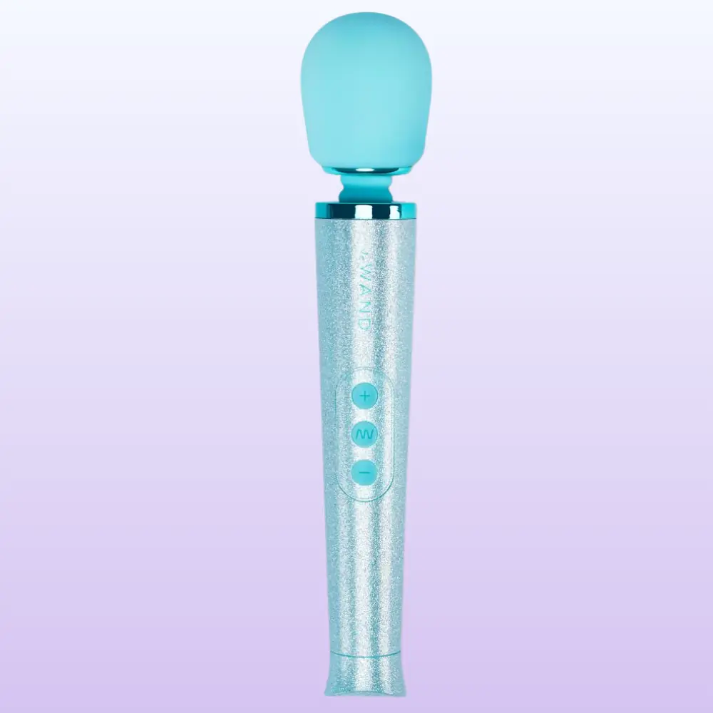 Le Wand Petite All That Glimmers Massager Wand Blue Şarj Edilebilir Masaj Aleti