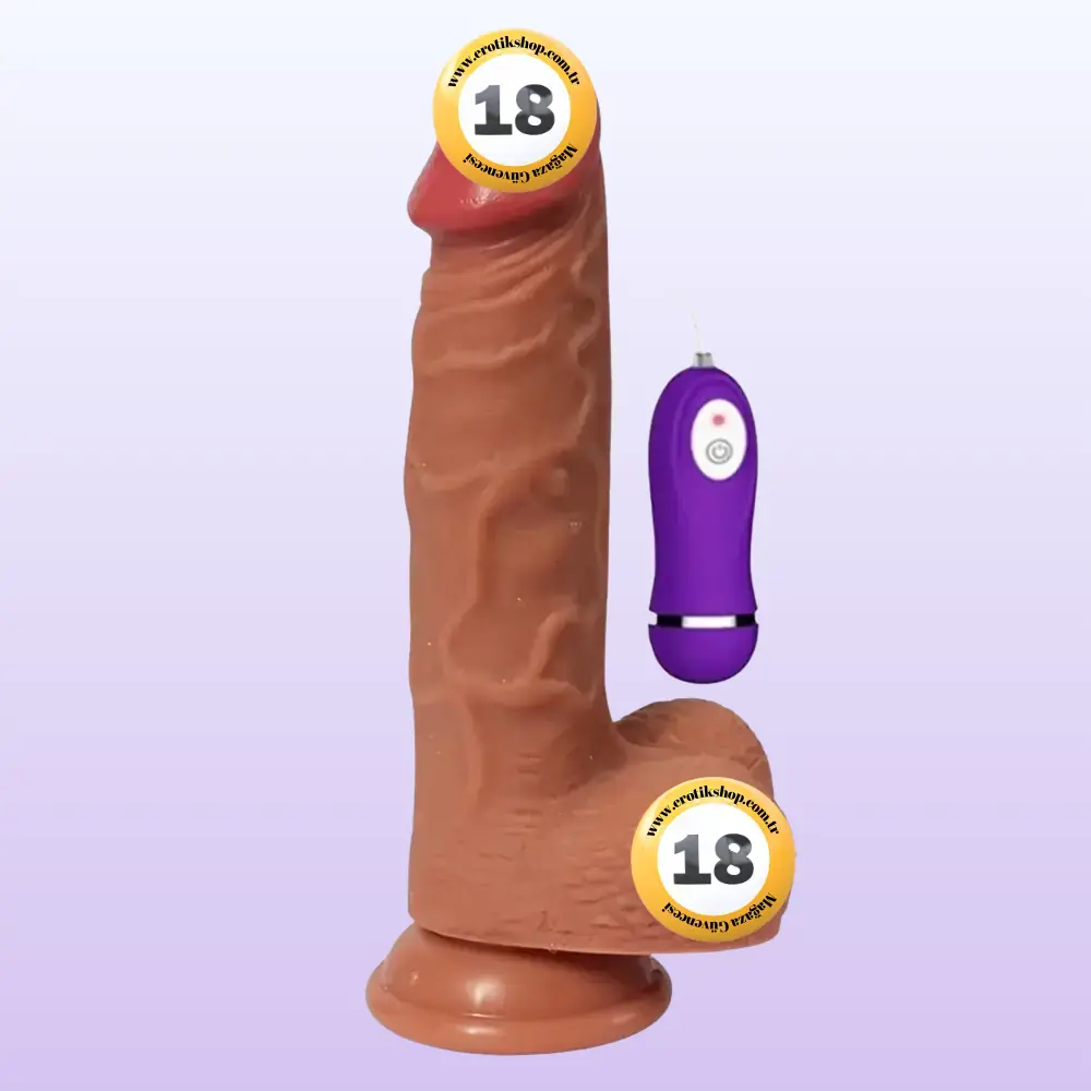 Shequ Dildo Series Hans Natural Doku 21 Cm Titreşimli Realistik Penis