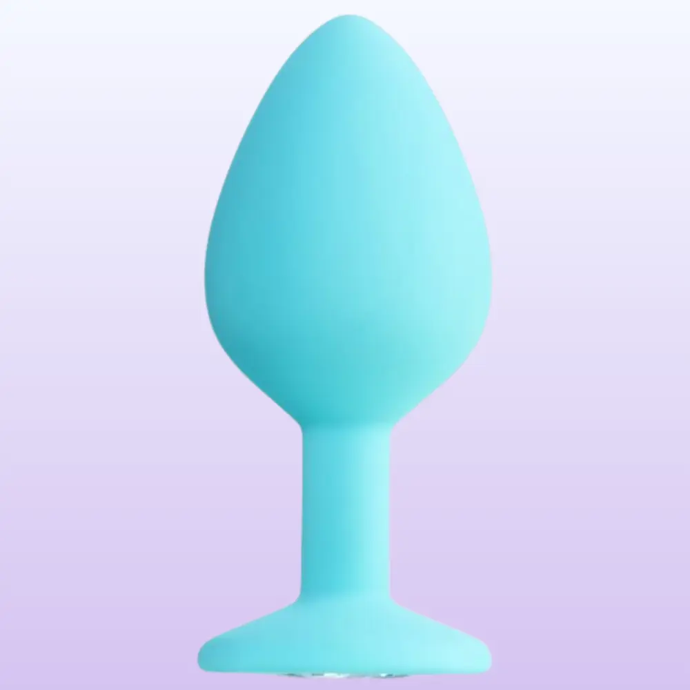 The Anal Fantasy Kristal Taşlı Silikon Anal Plug-Medium
