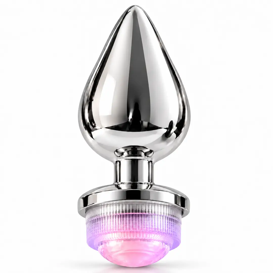 The Anal Fantasy Led Işıklı Metal Anal Plug-Medium