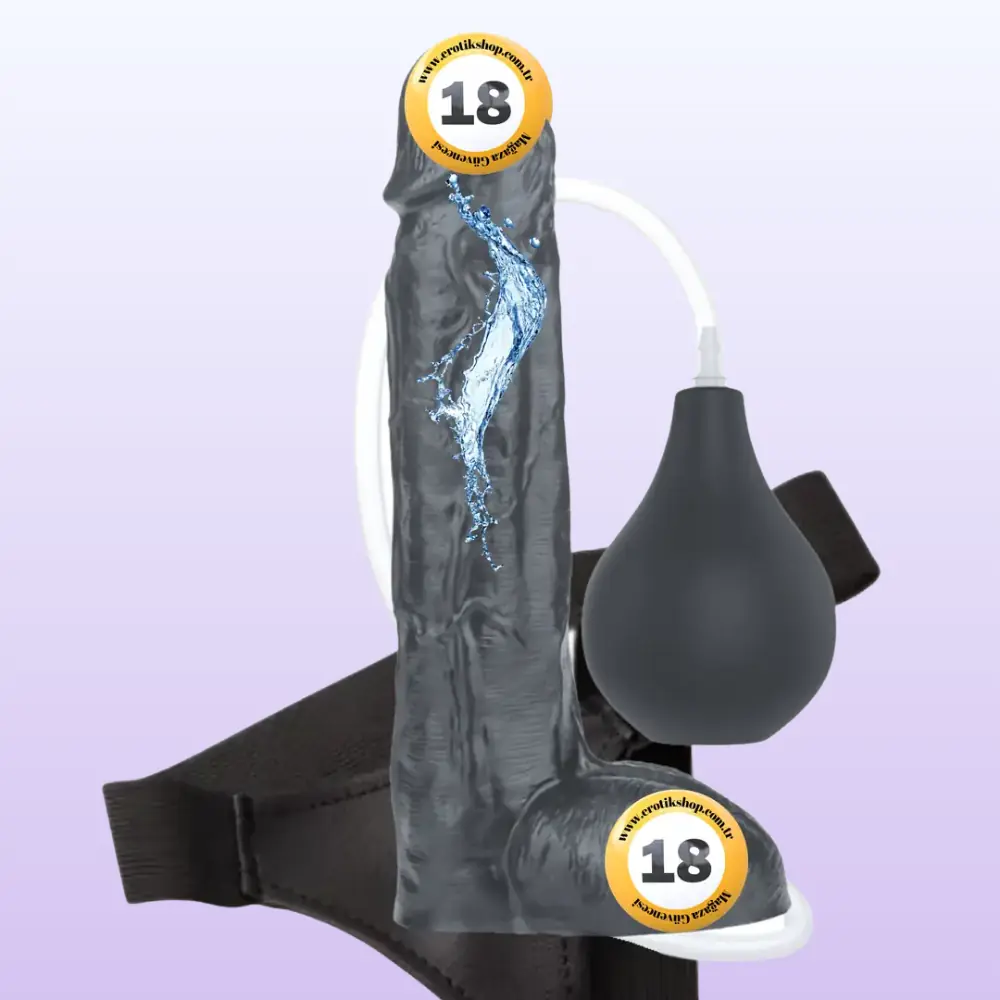 Lovetoy Squirt Extreme Dildo 28 Cm Boşalabilir Kemerli Realistik Penis LV116026