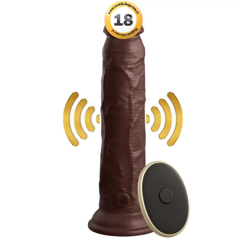 Pipedream King Cock Elite Silicone 9'' Et Doku Amerikan Realistik Vibratör - Elite 9V-Brown
