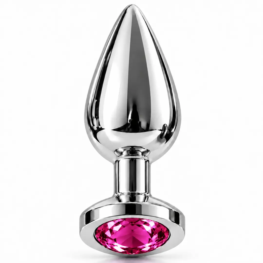 The Anal Fantasy Jewellery Silver Small Metal Anal Plug-Pink