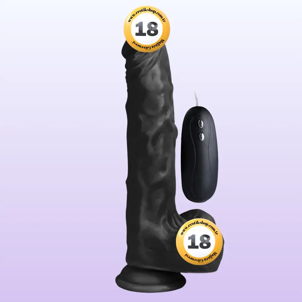 Xise Dildo Series Victory Hero 24 cm Titreşimli Realistik Penis XS-WBC10005-Black