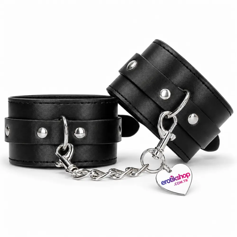 The Fetish Fantasy Series Leather Cuffs Deri El Kelepçesi-Black