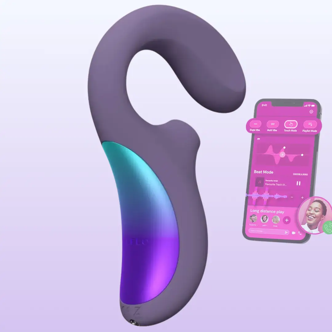Lelo Enigma Double Sonic Telefon Kontrollü Kontrollü Vibratör-Purple