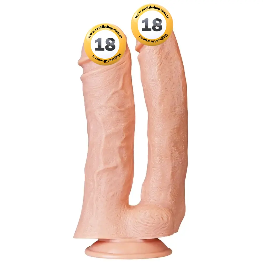 Lovetoy 12'' Realistic Mega Double Dildo 33 Cm Çift Taraflı Realistik Penis