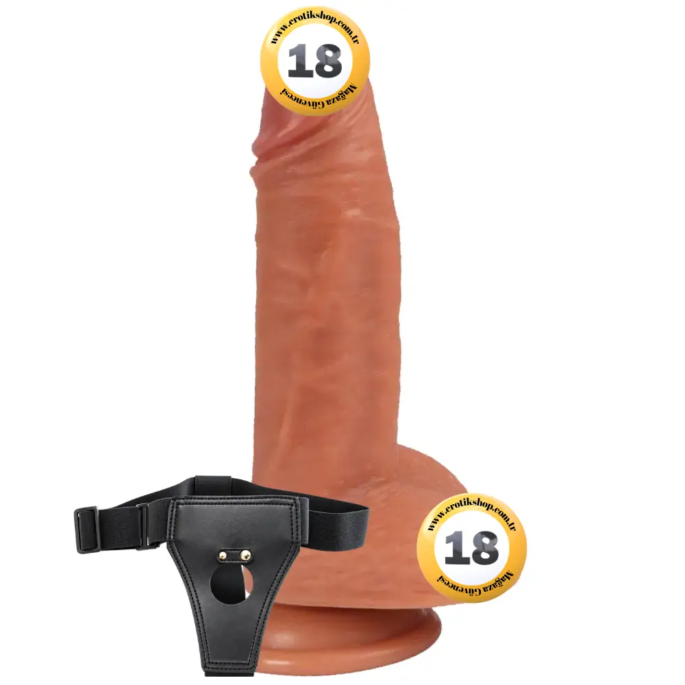 Shequ Castiel's Belden Bağlamalı 19 Cm Strapon Realistik Penis