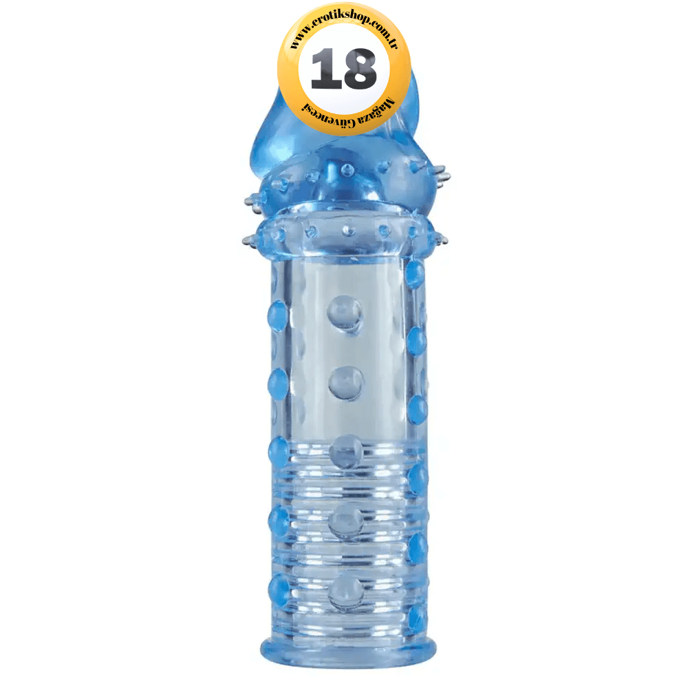 ToyJoy Power Stud Sleeve Tırtıklı Penis Kılıfı-Blue