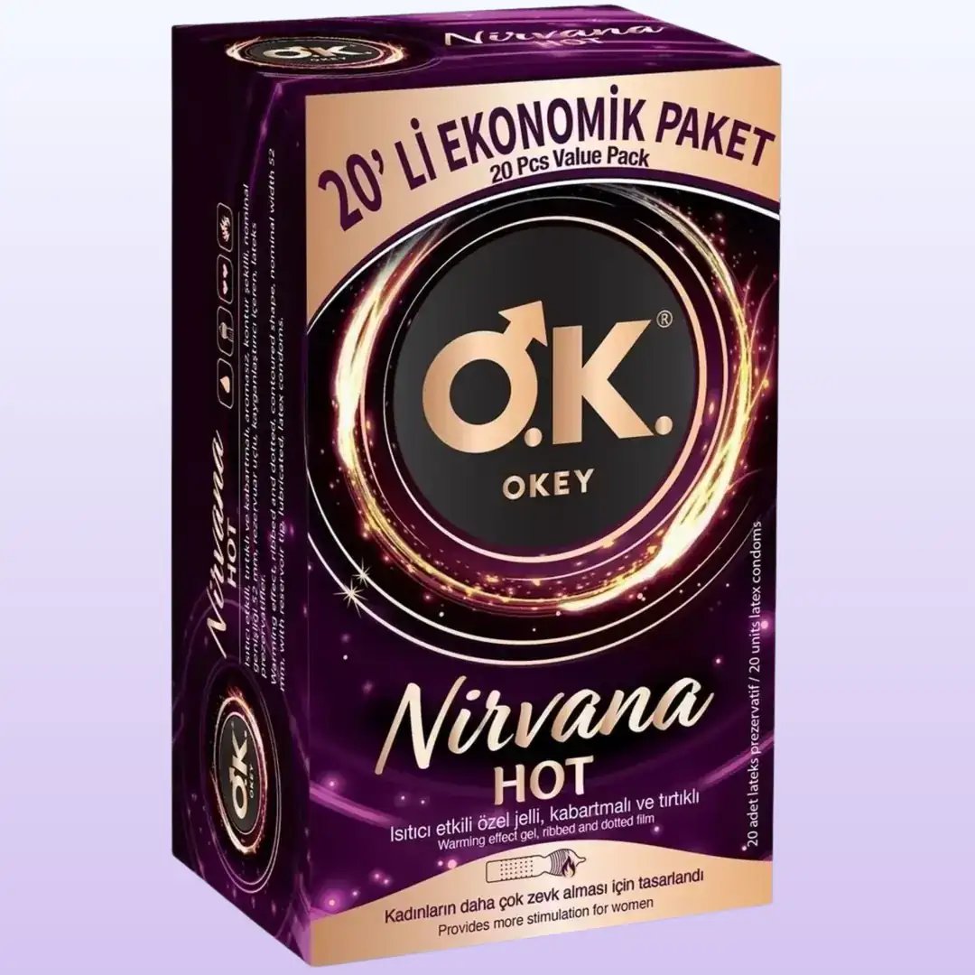 Okey Nirvana Hot 20'li Paket Kondom Prezervatif