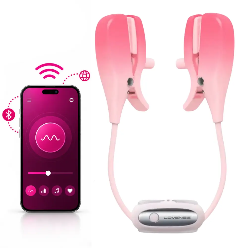 Lovense Gemini Telefon Kontrollü Titreşimli Göğüs Ucu Vibratör