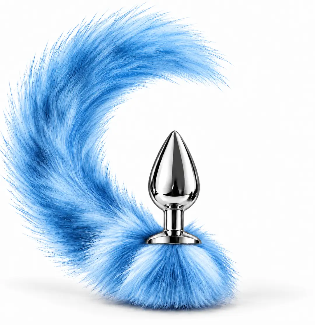 The Anal Fantasy Tail Tilki Kuyruklu Metal Anal Plug – Blue