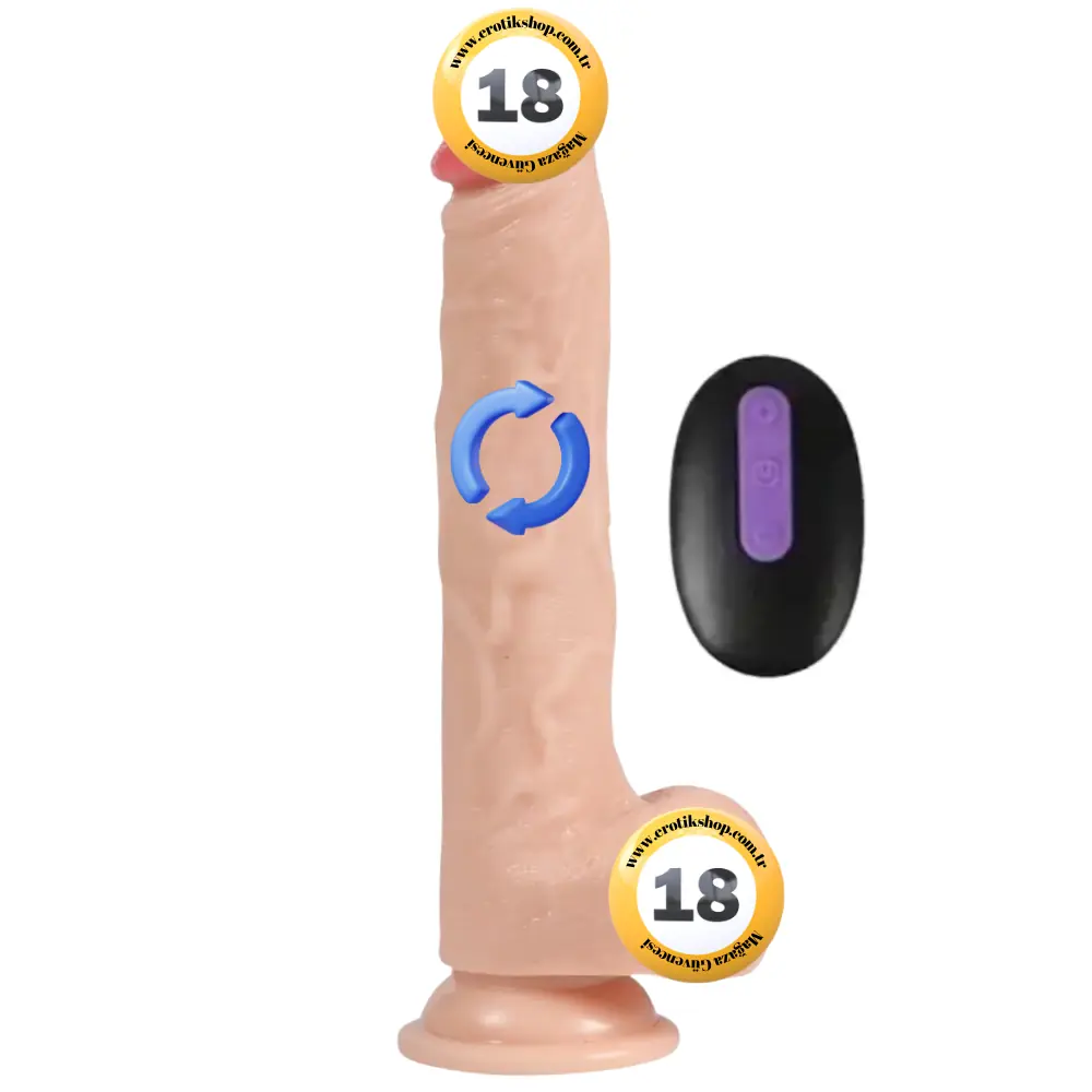 Shequ Dildo Series Jeff Swaying 23 Cm Hareketli Dönebilen Realistik Penis