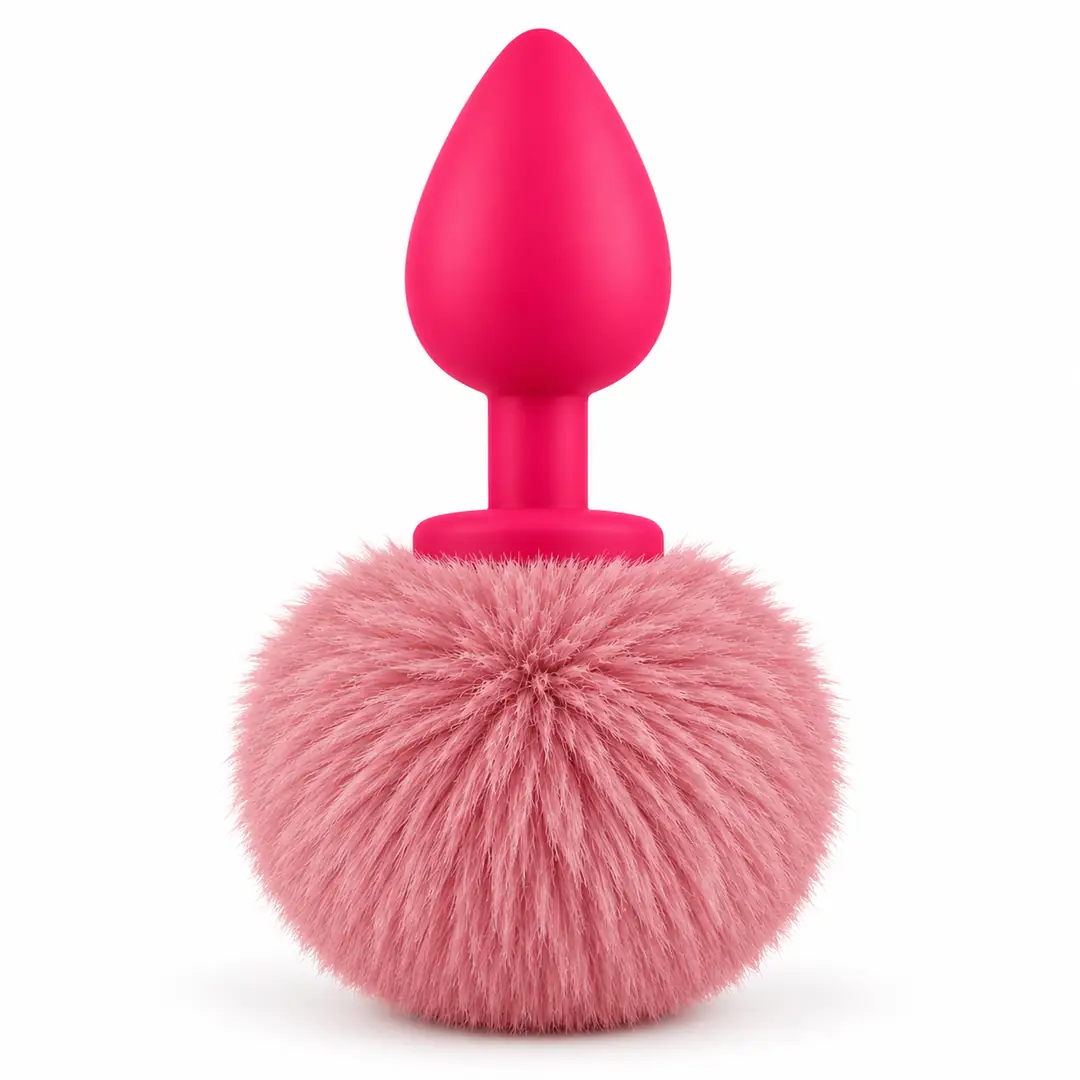 The Anal Fantasy Luxury Pink Silicone Bunny Tail Rose Kuyruklu Anal Plug