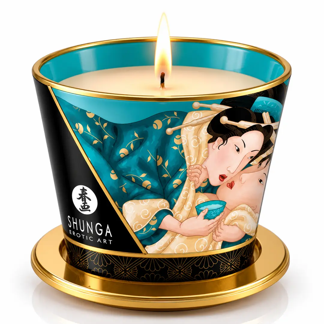 Shunga Massage Candle Island Blossom 170 ml – Egzotik Çiçek Aromalı Erotik Masaj Mumu