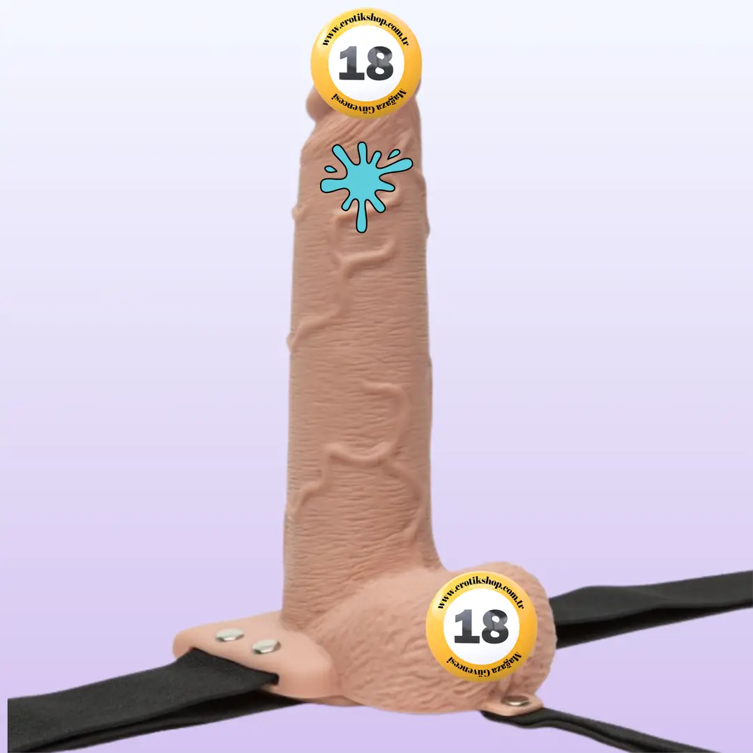 Pipedream Fetish Fantasy Series 7.5'' Hollow Boşalabilir Realistik Strapon