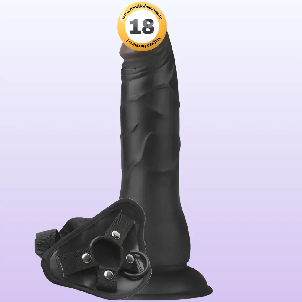 Lovetoy Easy Strapon 19 cm Belden Bağlamalı Zenci Penis LV715026