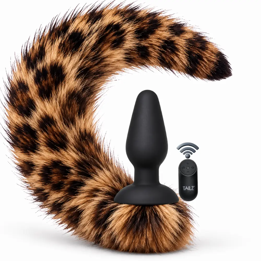 Xr Waggerz Moving And Vibrating Leopard Tail And Ears Kuyruklu Anal Vibratör