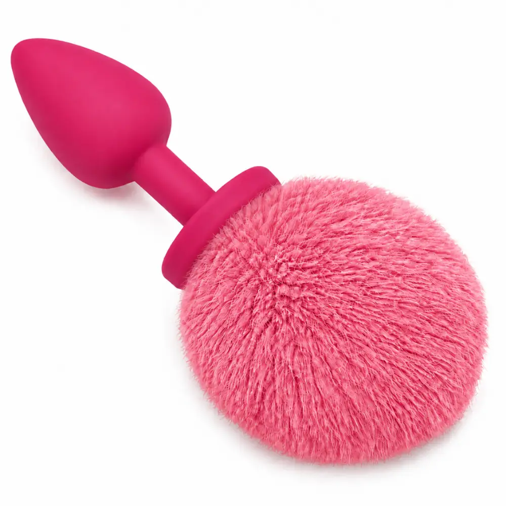 The Anal Fantasy Luxury Pink Silicone Bunny Tail Pink Kuyruklu Anal Plug