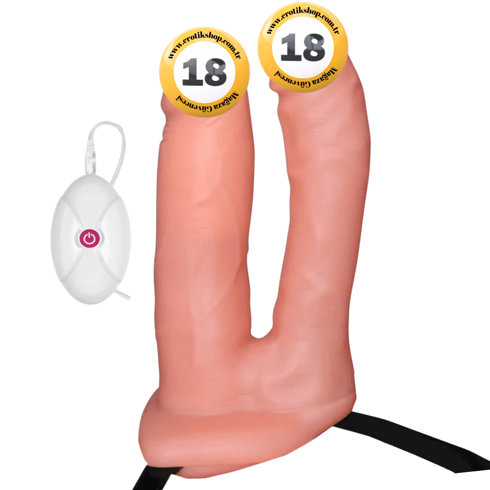 Lovetoy Vibrating Unisex Hollow Belden Bağlamalı Çift Taraflı Titreşimli Penis LV3006