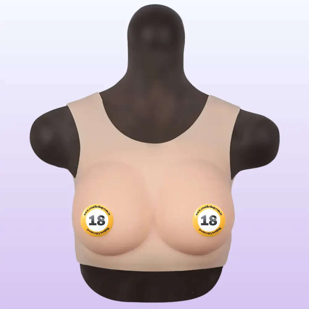 Xise Bodysuit Crossdresser Askılı Giyilebilir Silikon Göğüs Cup E