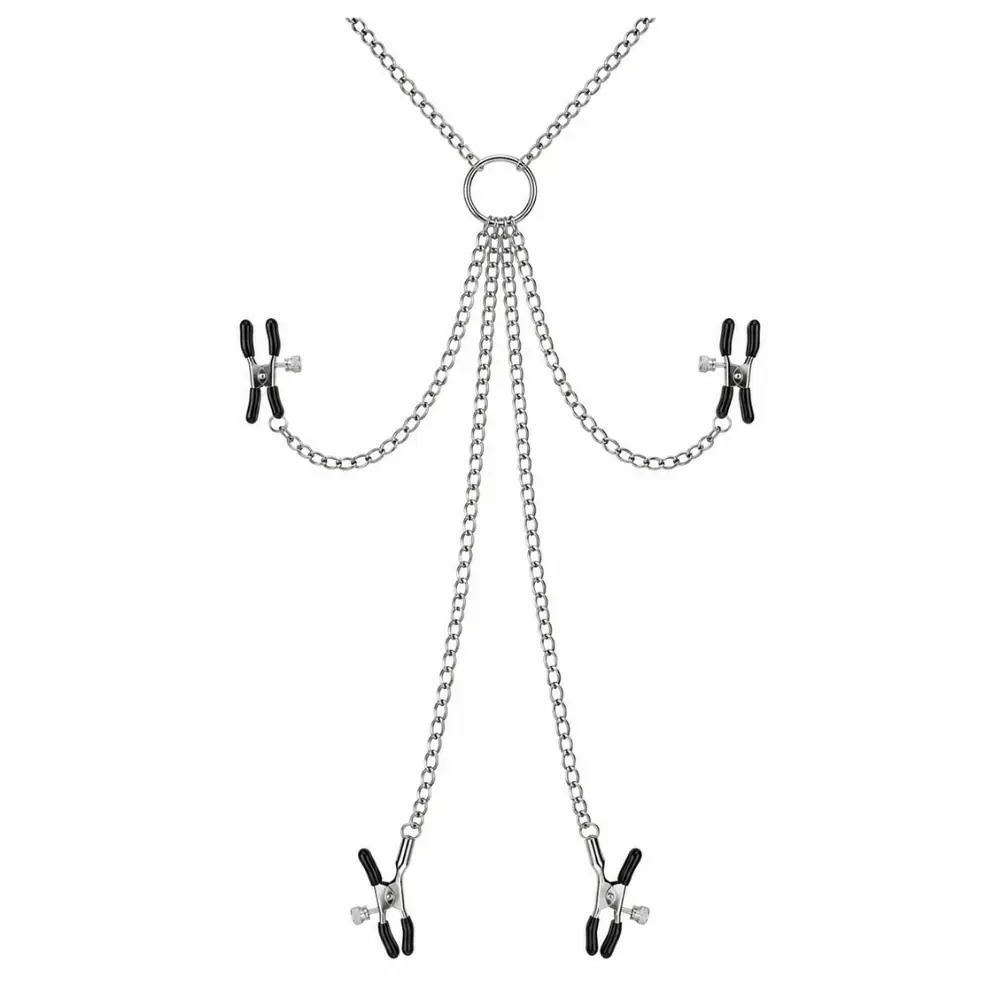 Fetish Collection Harness With Clamps Erojen Bölge Klipsi