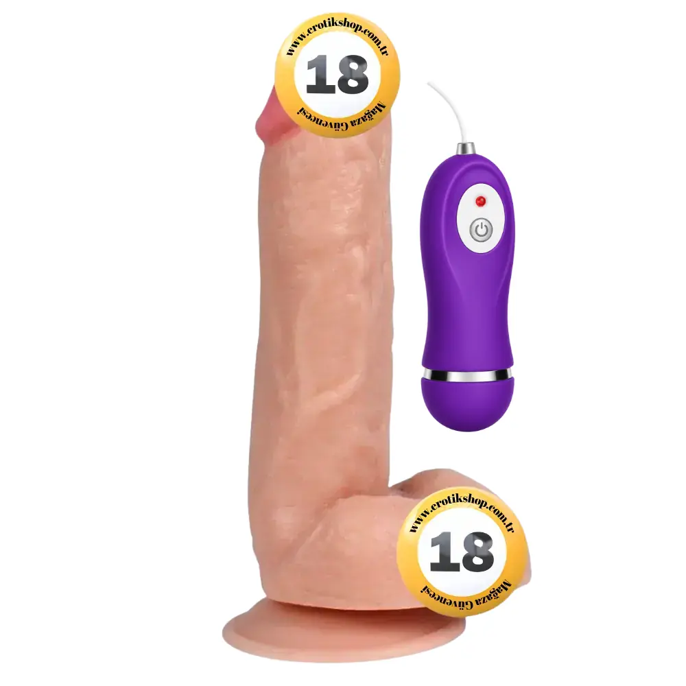 Shequ Vibrating Dildo Kassadin 18 cm Titreşimli Realistik Penis SQ-WBC10029-V