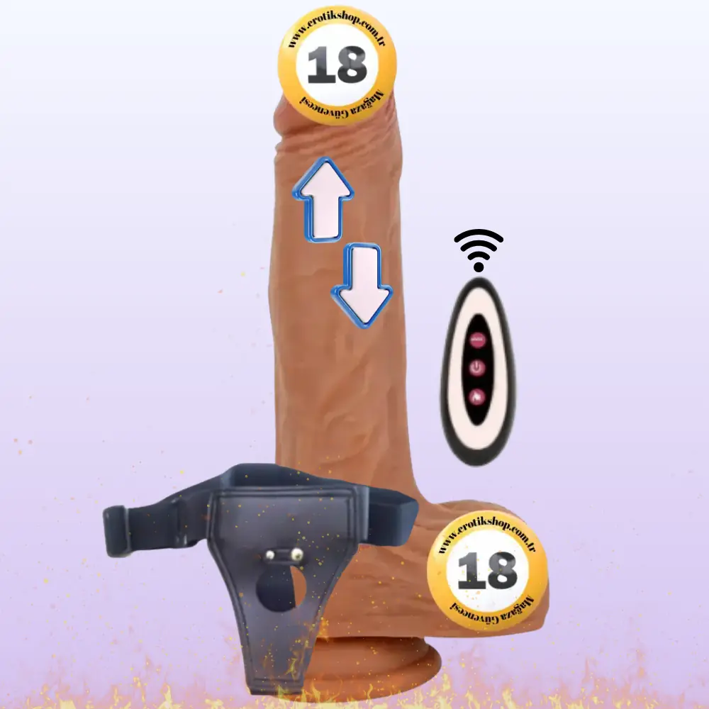 Marcelo Natural Dildo 22 Cm İleri Geri Hareketli Kemerli Realistik Penis